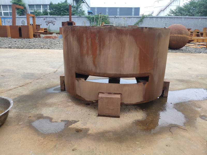 Corten Steel Water Fountain For Park Project Netherlands